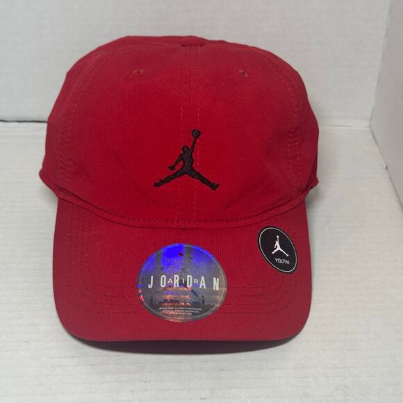 Jordan Other - Michael Jordan Youth Hat Adjustable Snapback Red Black Embroidered Jumpman Logo
